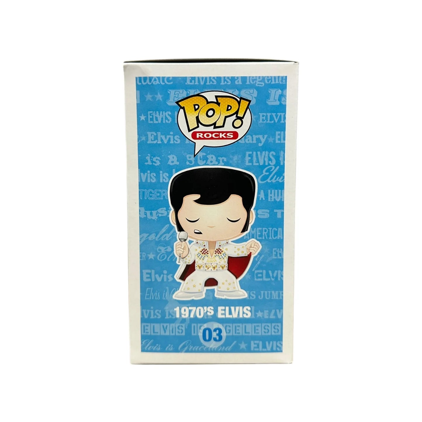 1970's Elvis #03 (Glow Chase) Funko Pop! - Rocks - 2011 Pop! - Condition 7.5\\/10