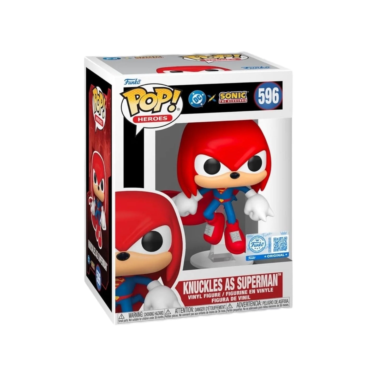 Knuckles as Superman #596 Funko Pop - DC  X Sonic the Hedgehog
