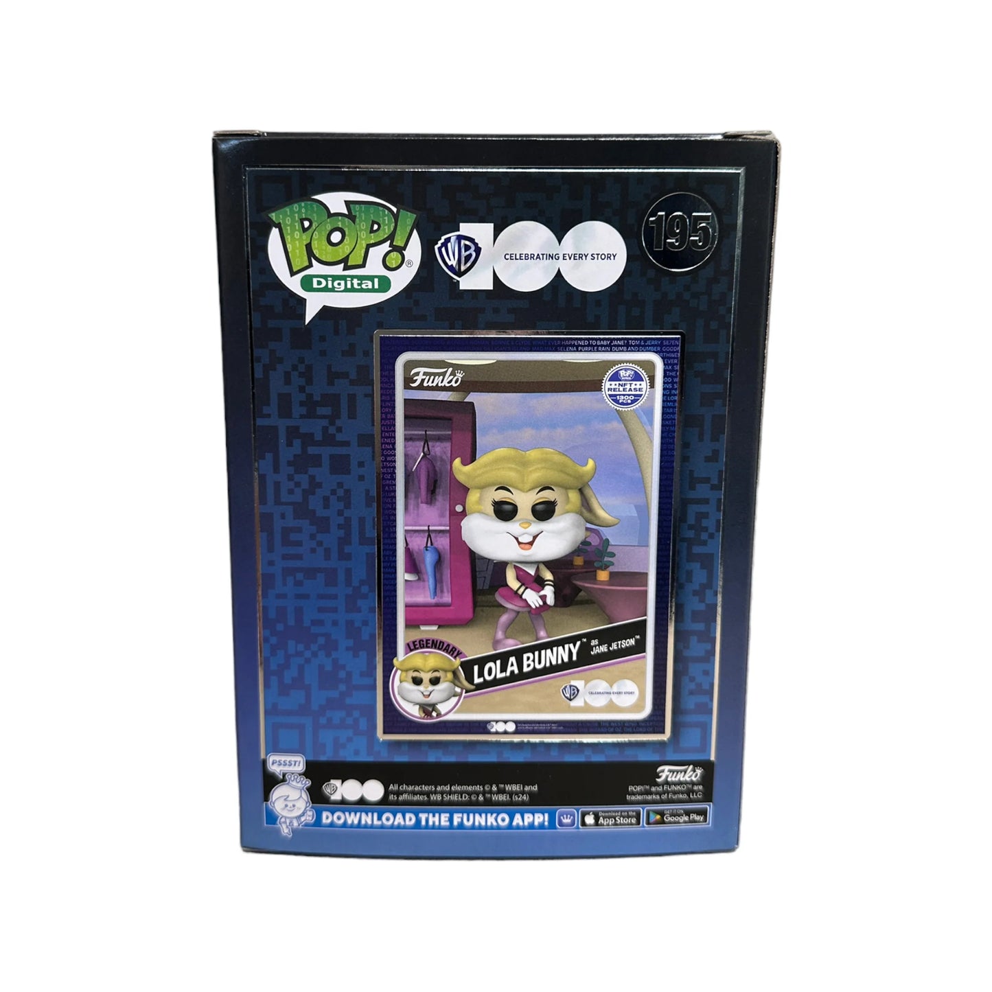Lola Bunny as Jane Jetson #195 Funko Pop! - WB 100 - NFT Release Exclusive LE1300 Pcs - Condition 9.5\\/10
