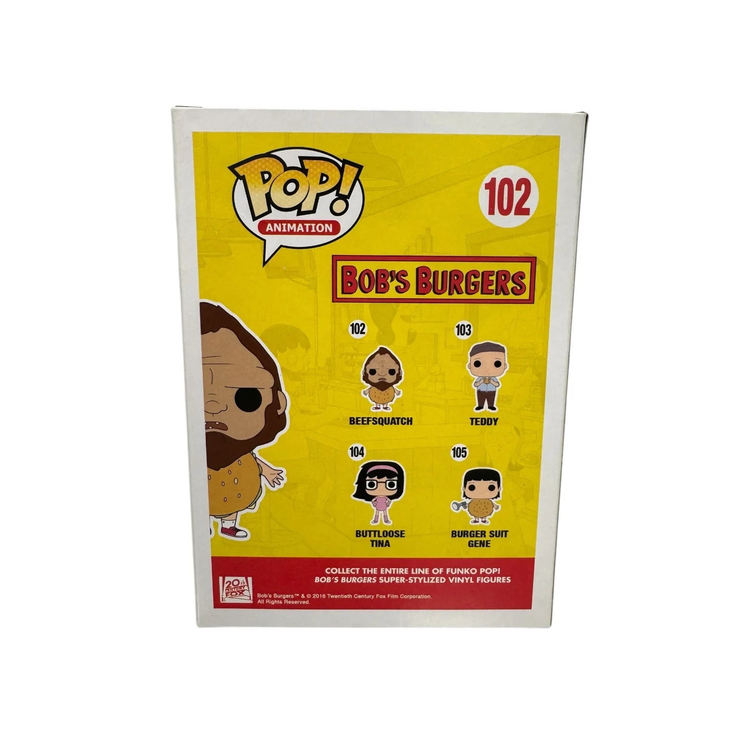 Beefsquatch #102 Funko Pop! - Bob's Burgers - Condition 8\/10
