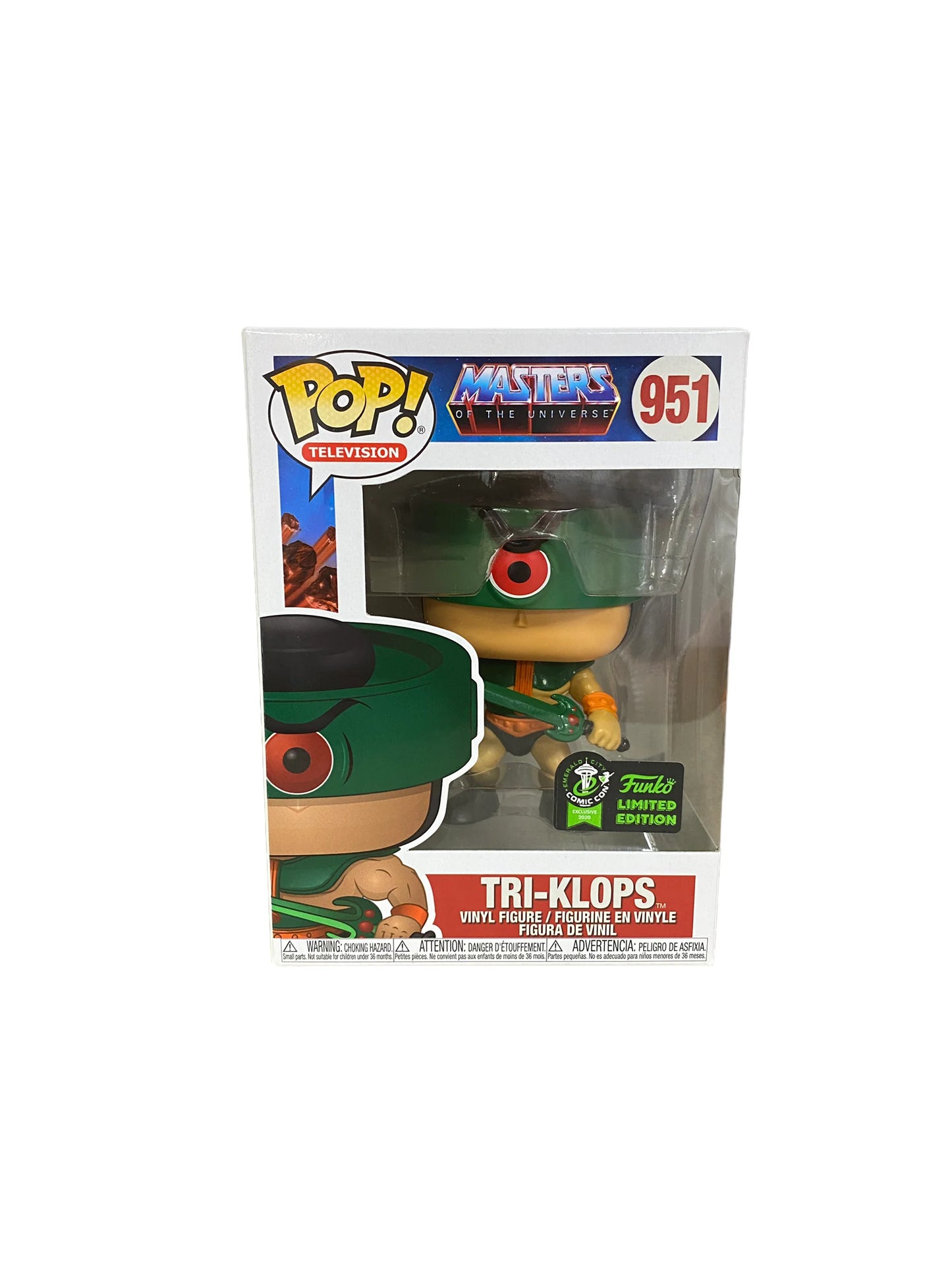 Tri-Klops #951 Funko Pop! - Masters Of The Universe - ECCC 2020 Official Convention Exclusive - Condition 9.5+\\/10